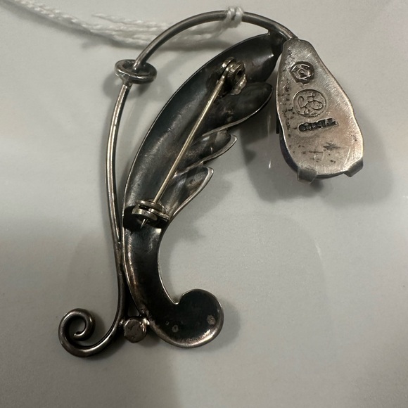 Vintage Taxco silver & amethyst blue bell   brooch - Picture 5 of 6